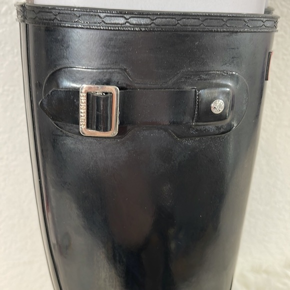 HUNTER Original Tall Black Gloss Rain Boots Waterproof 
Size 7 New - Picture 7 of 16